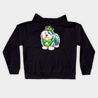 St Patricks Day English Sheepdog  Men Women Kids Kids Hoodie